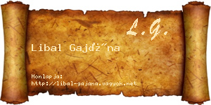 Libal Gajána névjegykártya